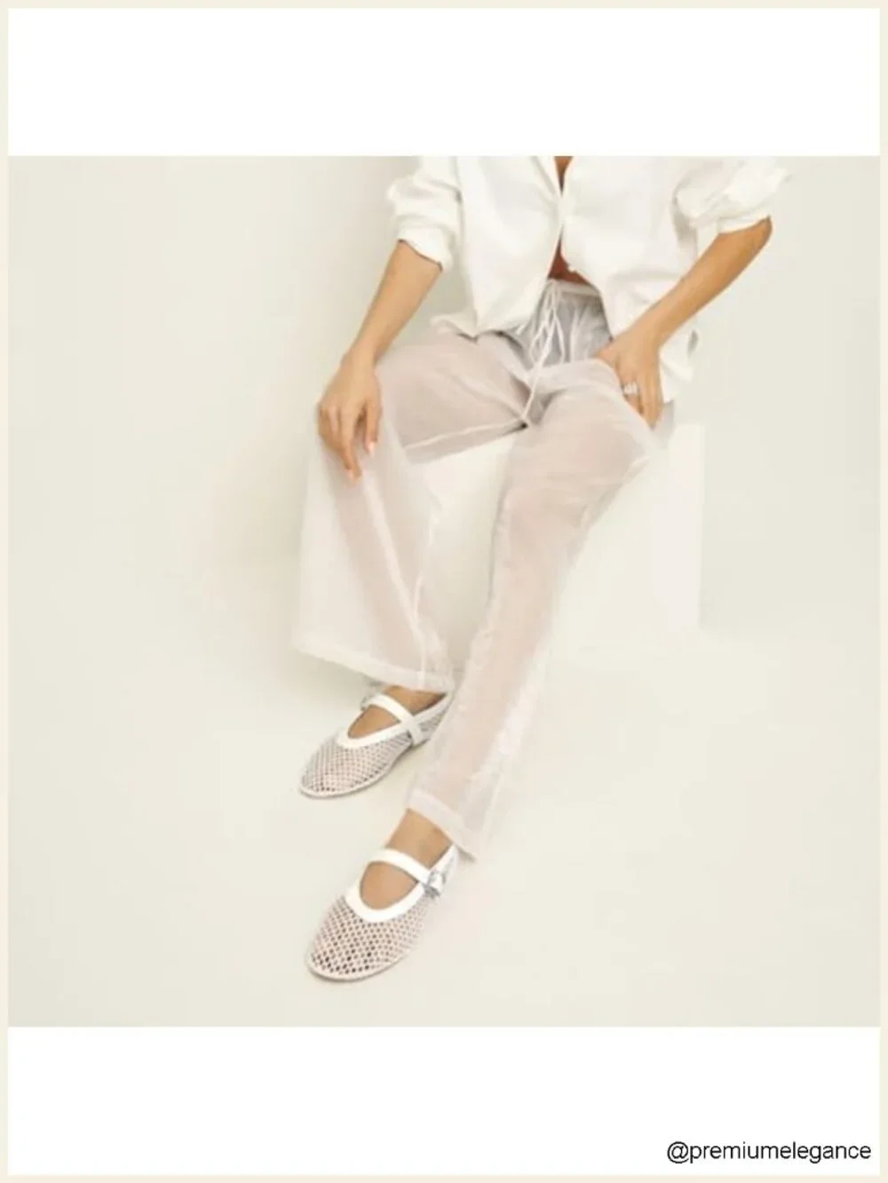 Mesh Ballet Flats Fishnet Ballerina Flats Buckle Strap Mary Jane Casual Dress